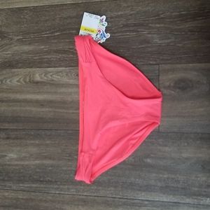 New Becca Coral American Fit Bikini Bottoms Size Med